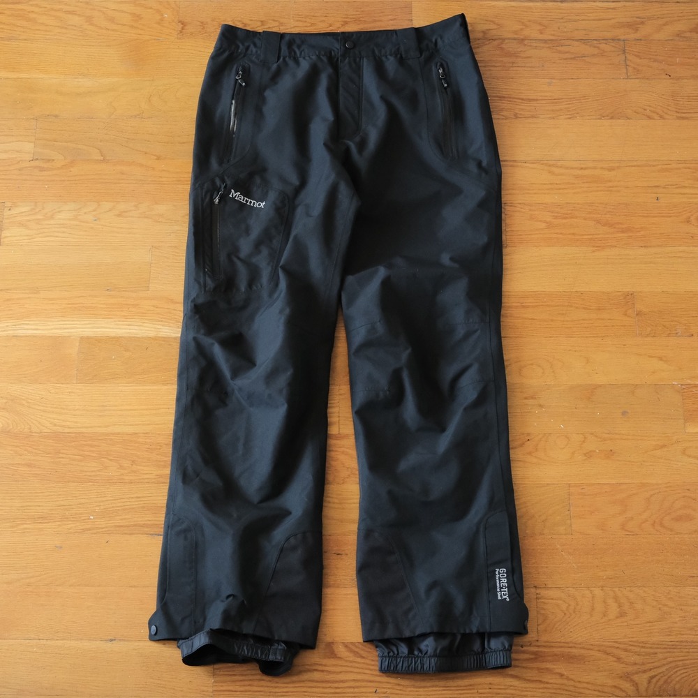 Marmot Snow Pants Mens Black Gore-Tex Waterproof Ski Snowboard Large Gorpcore